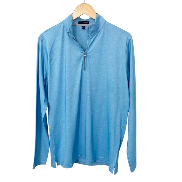 Peter Millar Cotton Silk Quarter Zip Pullover size Medium - Picture 1 of 9